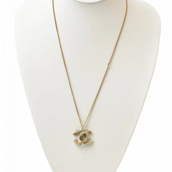 CHANEL Gold Logo Necklace